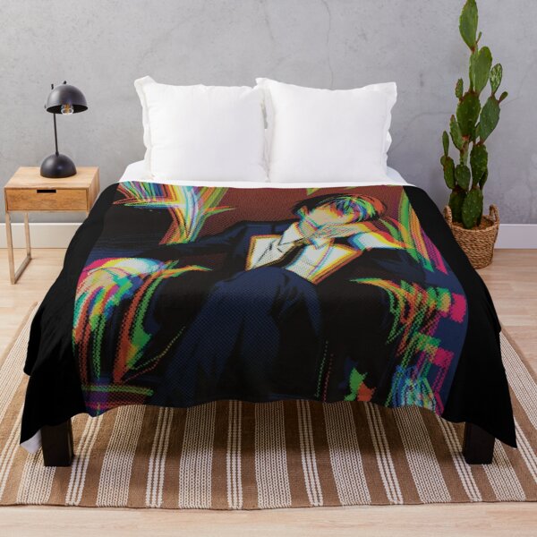 Cid Kagenou from the Eminence in Shadow anime in Trippy Pop Art style Throw Blanket RB0512 product Offical the eminence in shadow Merch