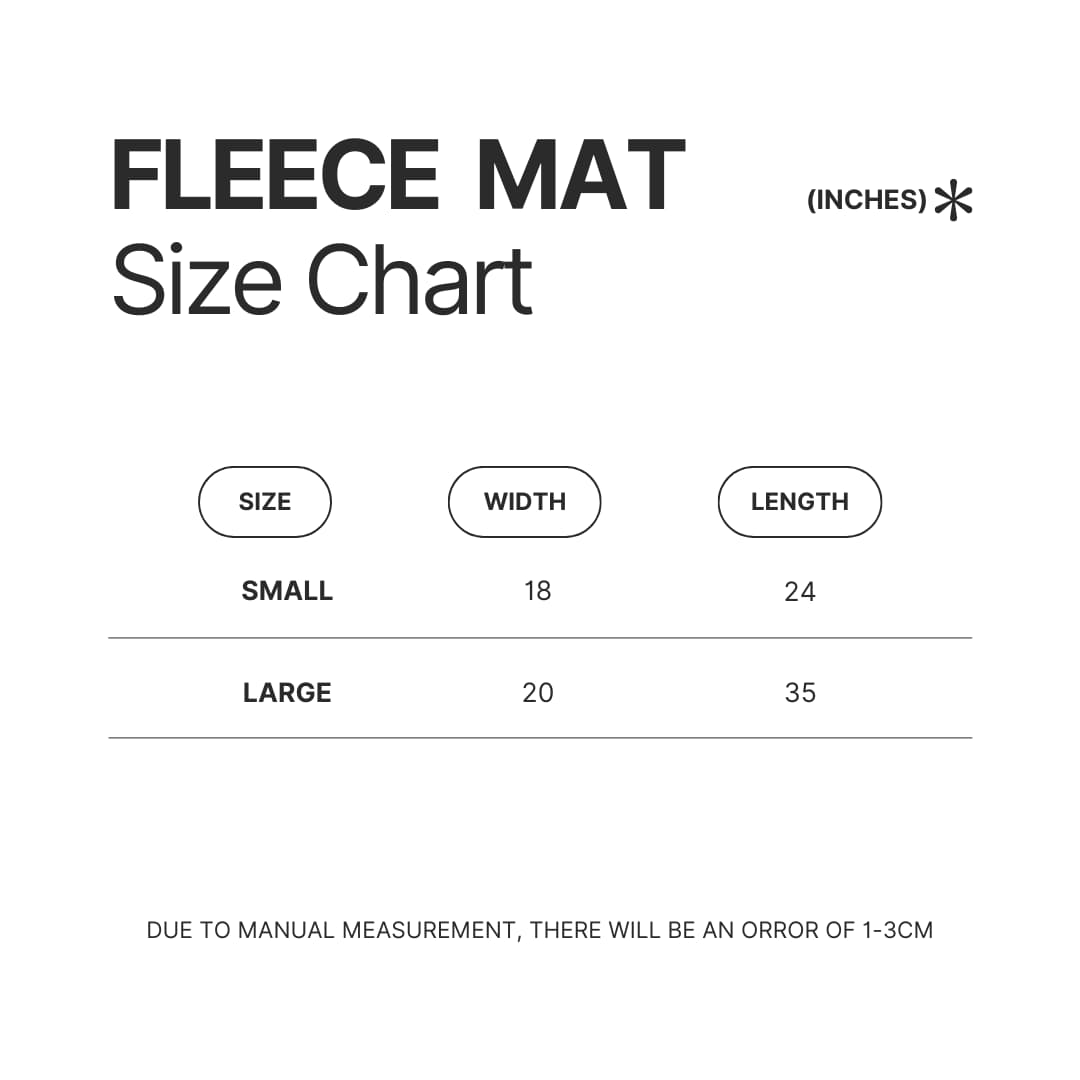 Fleece Mat Size Chart - The Eminence In Shadow Store